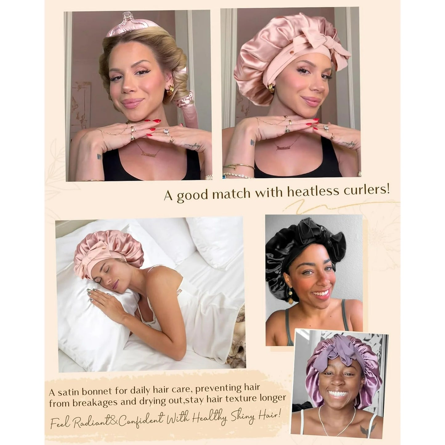 Bonnet Satin Nuit